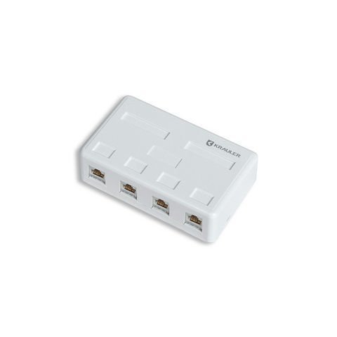 Розетка Krauler коммутационная настенная cat.5e модуль кистоун UTP 4 порта RJ45(8P8C) 110IDC